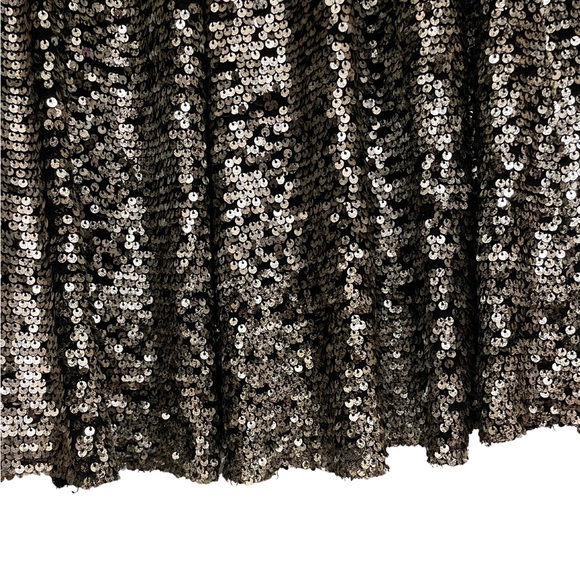 Maeve Anthropologie* Pewter All Over Sequin Embellished Midi Skirt, szS - Picture 3 of 4